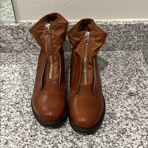 Brown Leather Ankle Boots